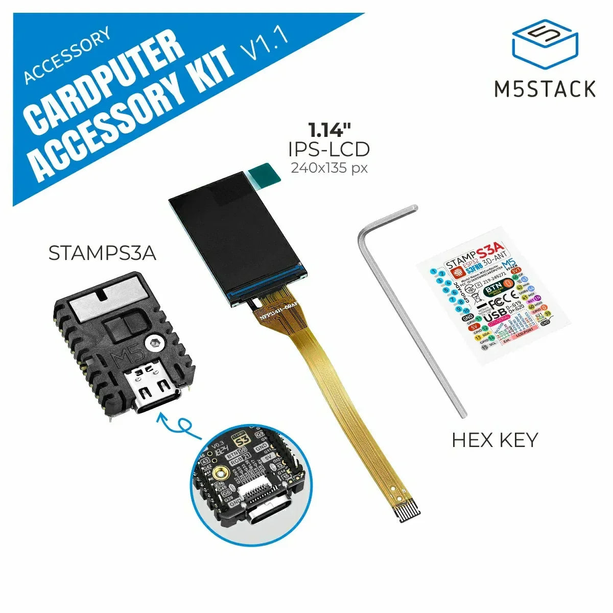 M5Stack Cardputer Accessory Kit v1.1 (M5StampS3A + Display)-2