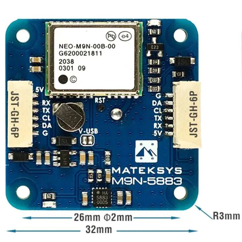 Mateksys GNSS M9N-5883 - OpenELAB