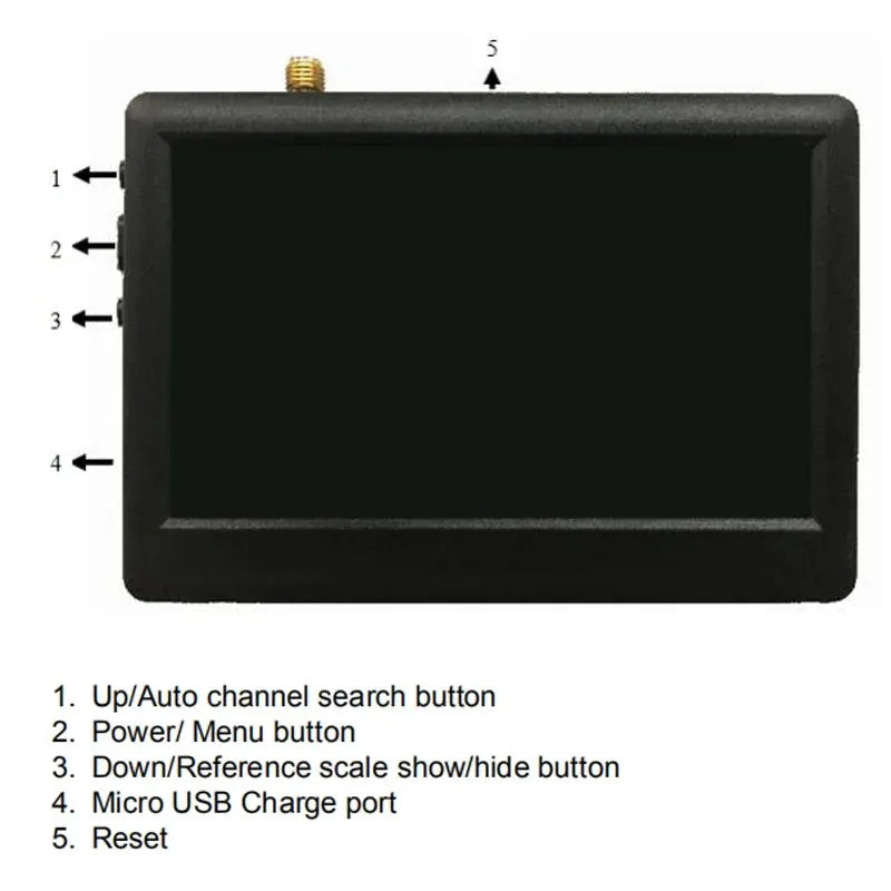 Hawk eye FPV Monitor 5.8G 48CH 4.3 inch FPV HD Monito - OpenELAB