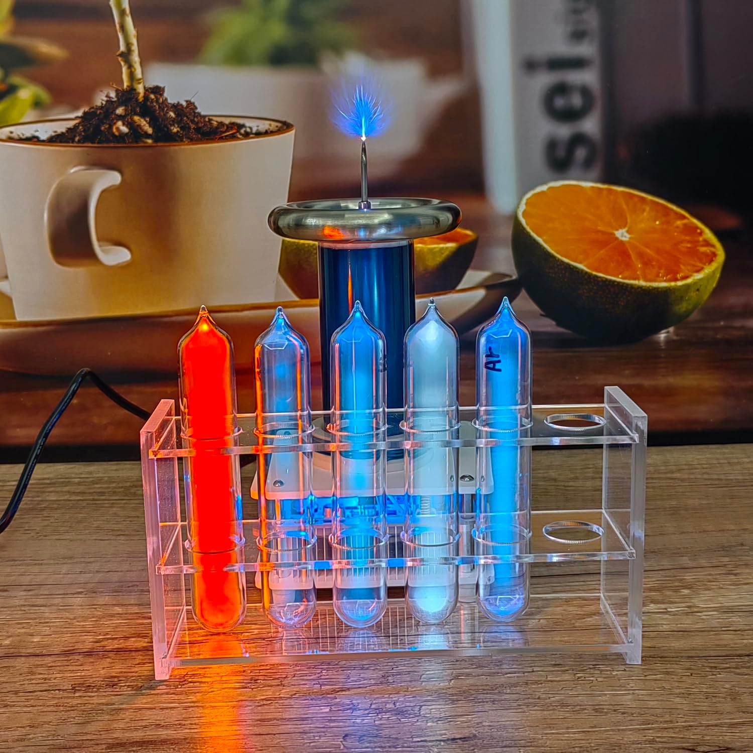 Noble Gases Tube Glass Sealed Rare Gases Tesla Coil Light-2