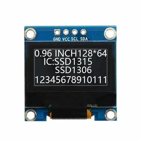 0,96 inch OLED-displaymodule, 128×64 resolutie, SPI / I2C-communicatie