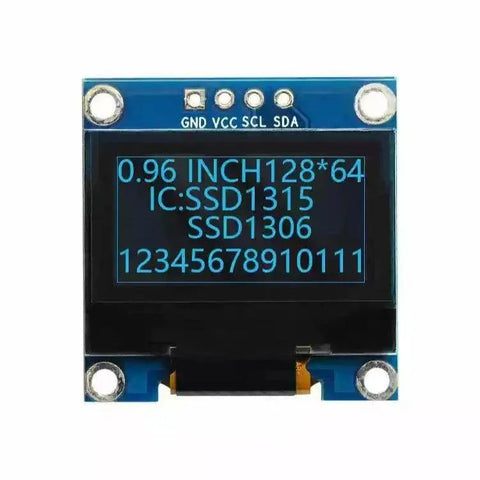 0,96 inch OLED-displaymodule, 128×64 resolutie, SPI / I2C-communicatie