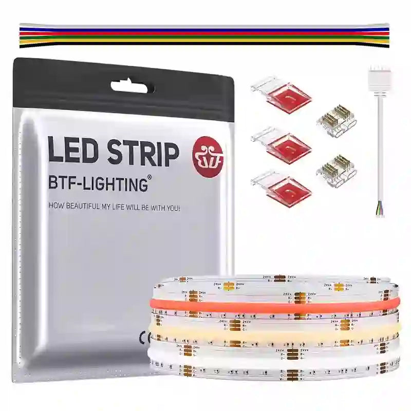 OpenELAB 24V FCOB RGBCCT LED Light Strip RGB Full Color 960 LEDs