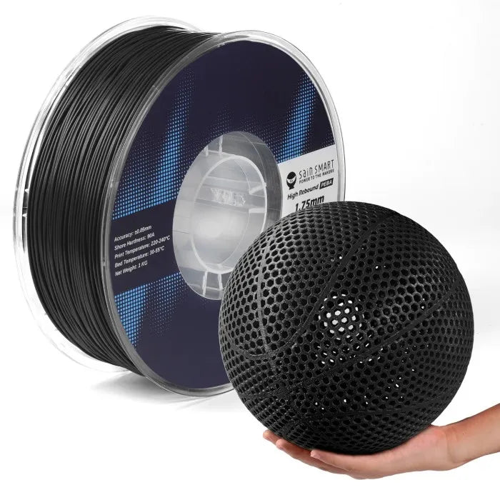 PEBA Black Filament Flexible High Rebound 1.75mm 90A 1KG