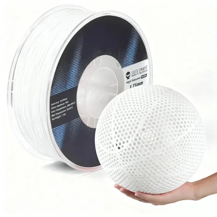 PEBA White Filament Flexible High Rebound 1.75mm 90A 1KG