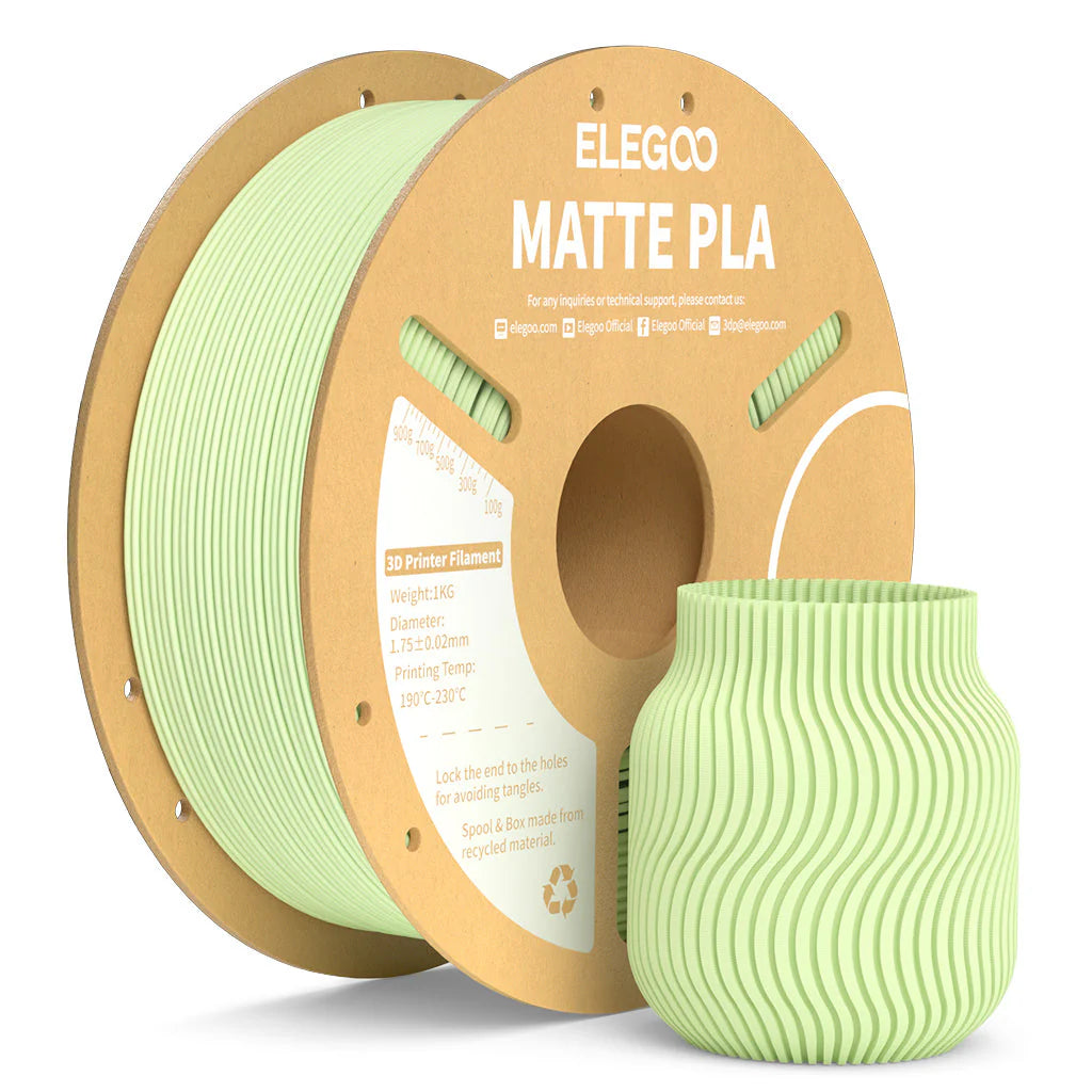 ELEGOO PLA Matte Mint Green Filaments 3D Printer Consumables 1KG 1.75mm for FDM 3D printer