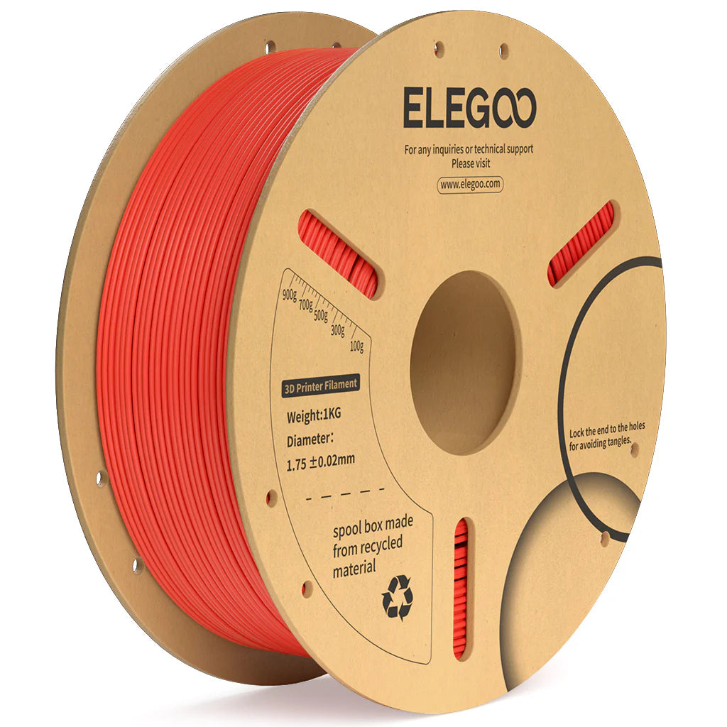 ELEGOO PLA Plus Röda Trådar 3D-skrivartillbehör 1KG 1,75mm för FDM 3D-skrivare