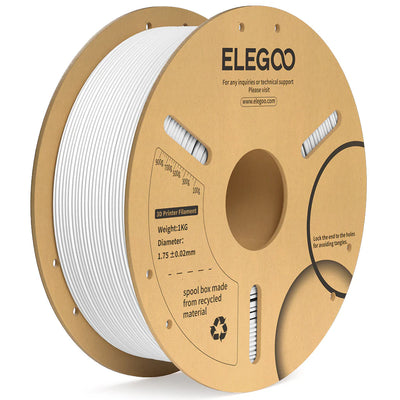 ELEGOO PLA Plus White Filaments 3D Printer Consumables 1KG 1.75mm for FDM 3D printer