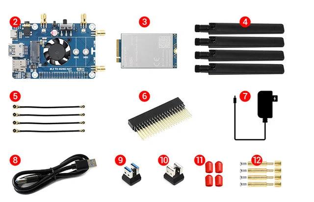 Waveshare RM500U-CNV Raspberry PI 5G/4G/3G Hat - OpenELAB