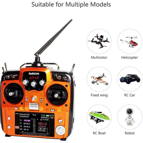 RadioLink AT10 II 2.4Ghz 10CH RC Transmitter - OpenELAB