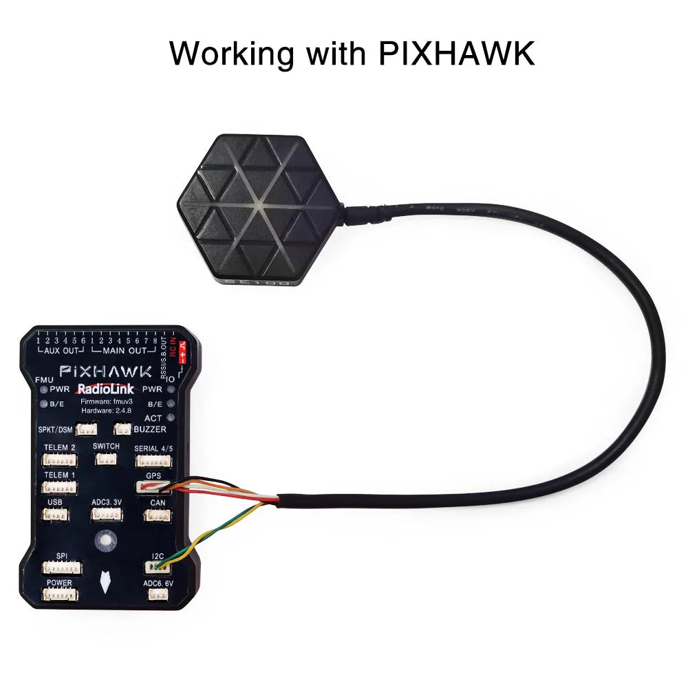 Radiolink M10N SE100 GPS for PX4/Pixhawk 2.4.8 - OpenELAB