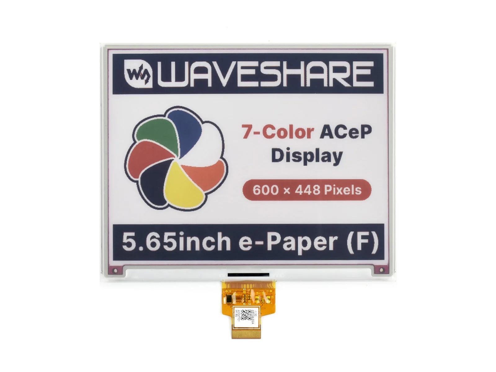 Waveshare 5.65 inch 7 Color E-Ink Display 600x448 E-Paper - OpenELAB