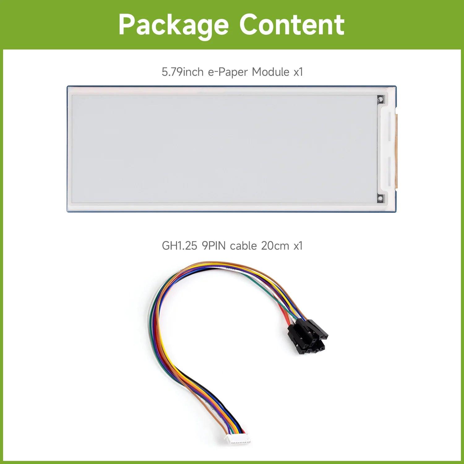 Waveshare 5.79 inch E-Ink Display Module 792x272 E-Paper - OpenELAB