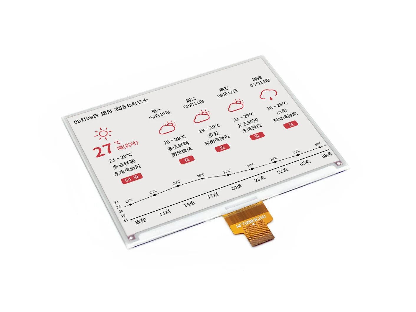 Waveshare 5.83 inch 3 Color E-Ink E-Paper with Driver - OpenELAB