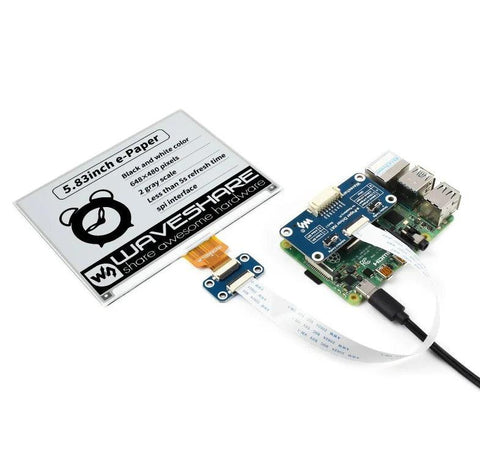 Waveshare 5.83 inch E-Ink E-Paper with Hat - OpenELAB