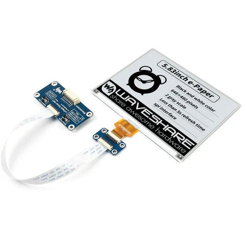 Waveshare 5.83 inch E-Ink E-Paper with Hat - OpenELAB