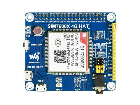 Waveshare SIM7600CE-CNSE 4G HAT for Raspberry Pi 4G 3G 2G GNSS - OpenELAB