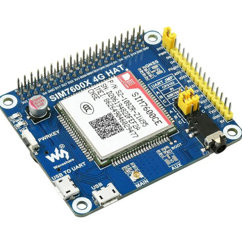 Waveshare SIM7600CE-CNSE 4G HAT for Raspberry Pi 4G 3G 2G GNSS - OpenELAB