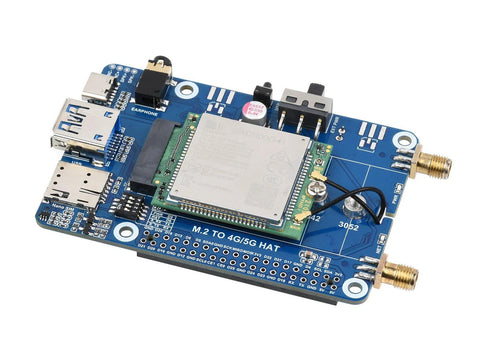 Waveshare SIM7600G-H M.2 4G HAT for Raspberry Pi 4G/3G/2G GNSS - OpenELAB