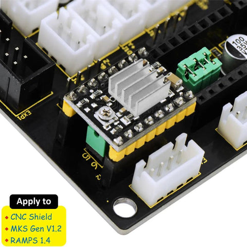 Controlador de motor paso a paso OpenELAB A4988 Reprap + disipador de calor para impresora 3D