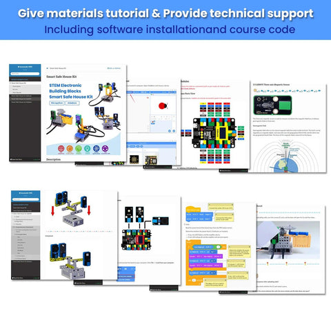 Kit de inicio de sensor de casa segura inteligente con bloques de construcción electrónicos STEM de Kidsbits