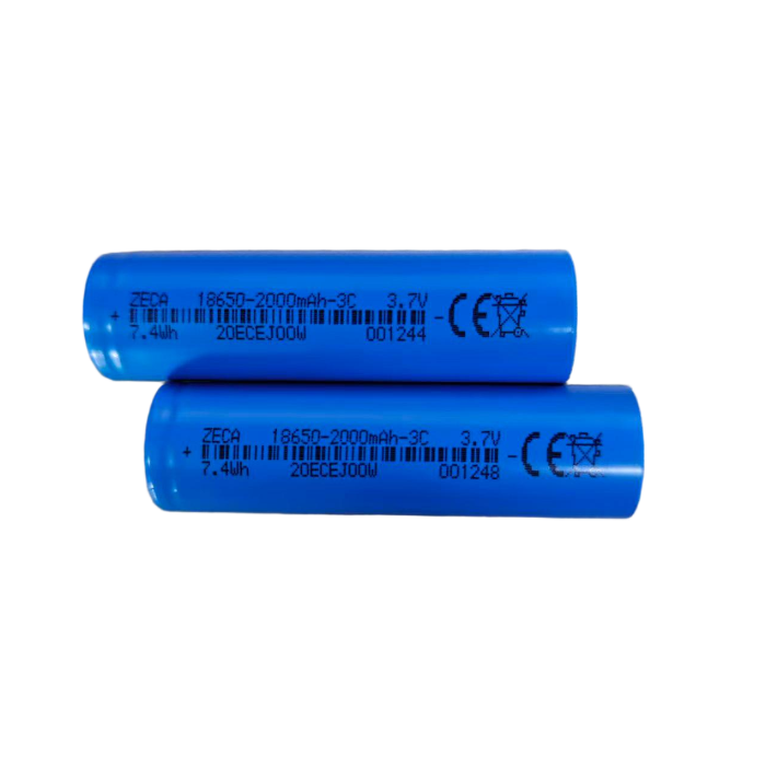 OpenELAB 2-pack 3C INR 18650 paristo 2000mAh 3.7V Max 6A ulostulo