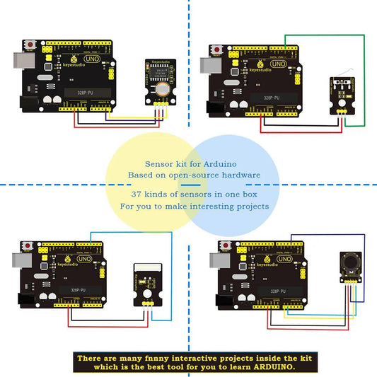 Keyestudio Sensor Starter V2.0 Kit 37 in 1 Box Starter Kit - OpenELAB