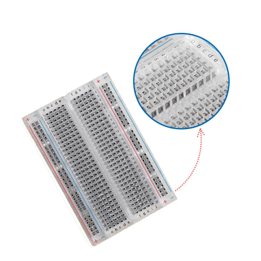 Keyestudio R3 Board +400 Holes Transparent Breadboard - OpenELAB