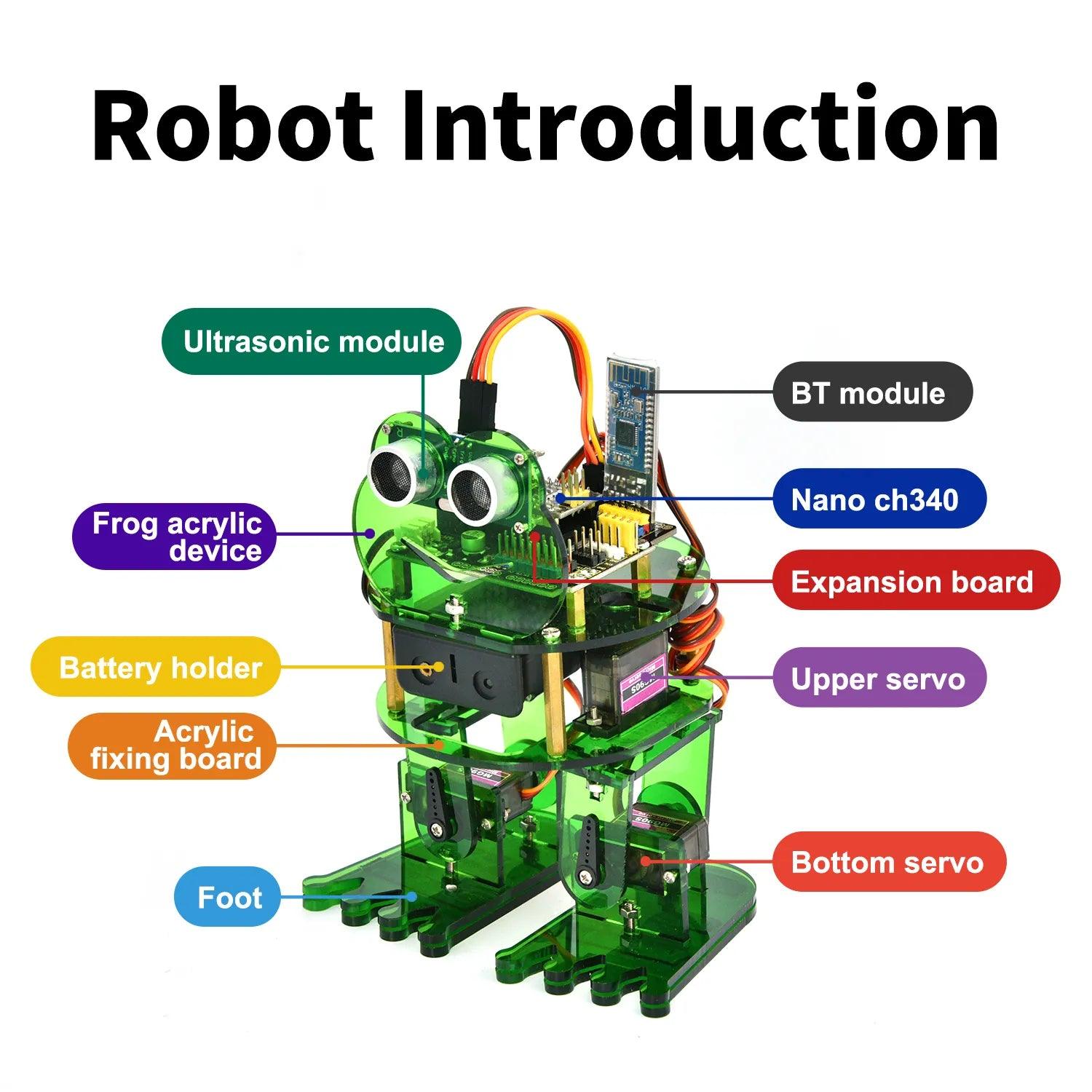 Keyestudio DIY 4-DOF Robot Kit Frog Robot for Arduino - OpenELAB