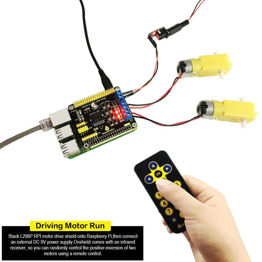 Raspberry Pi L298P Motor Drive Shield for Arduino