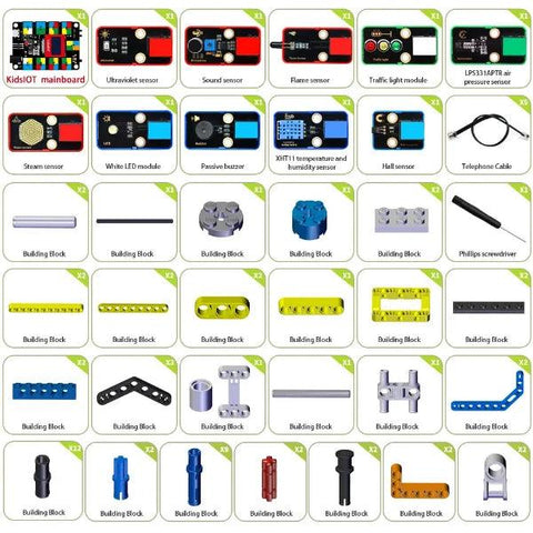 Kidsbits STEM elektronische bouwstenen Mini-meteorologisch stationkit