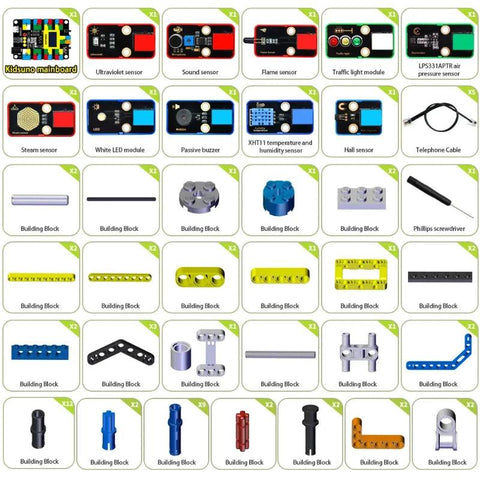 Kit mini stazione meteorologica Kidsbits con mattoncini elettronici