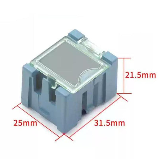 SMD-Komponentenboxen, Teileboxen, Musterboxen, ineinandergreifend, spleißbar, abnehmbar (5 Stück)