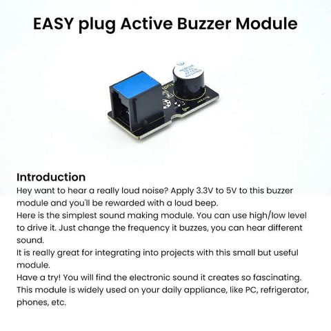 Modulo buzzer attivo EASY PLUG RJ11 - OpenELAB