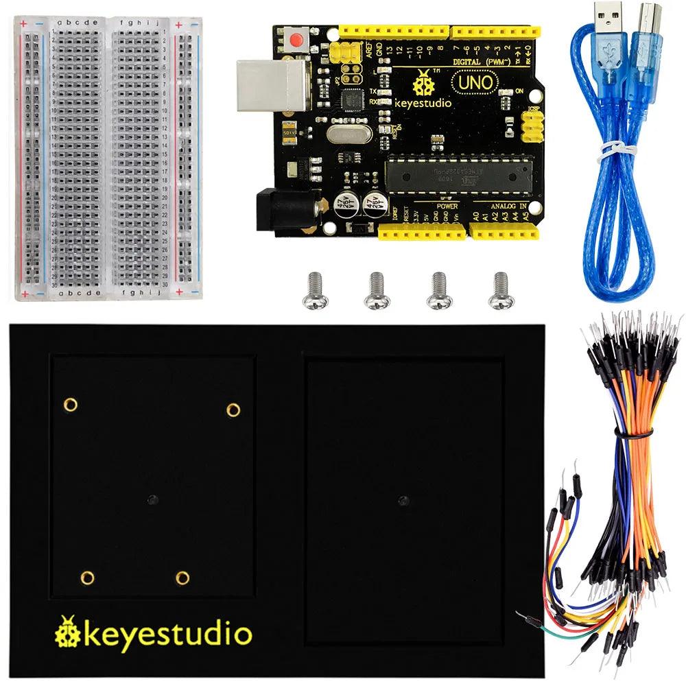 Keyestudio R3 Board +400 Holes Transparent Breadboard - OpenELAB