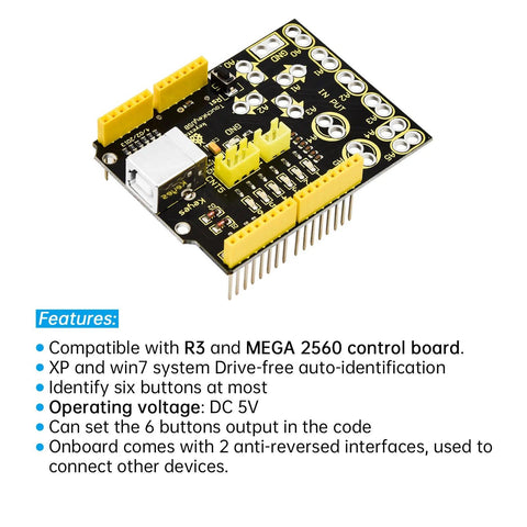 Keyestudio Touch Key USB Shield UNO R3 Dev Board - OpenELAB