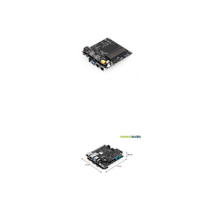 Seeed Studio reComputer Mini J501 Carrier Board for Jetson AGX Orin white background front and rear combo image