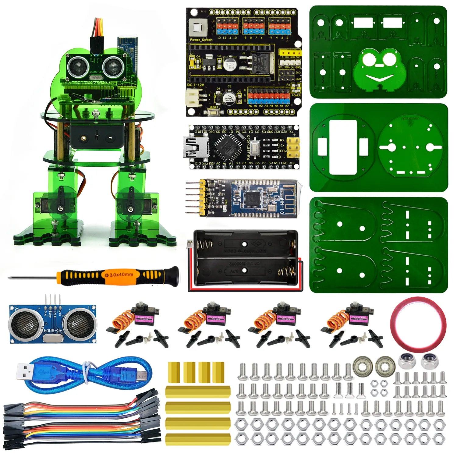 Keyestudio DIY 4-DOF Robot Kit Frog Robot for Arduino - OpenELAB