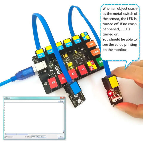 Sensor de choque de colisión EASY PLUG RJ11 - OpenELAB