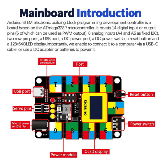 Kidsbits Smart Engineering Kit voor Arduino Compatibel met Lego