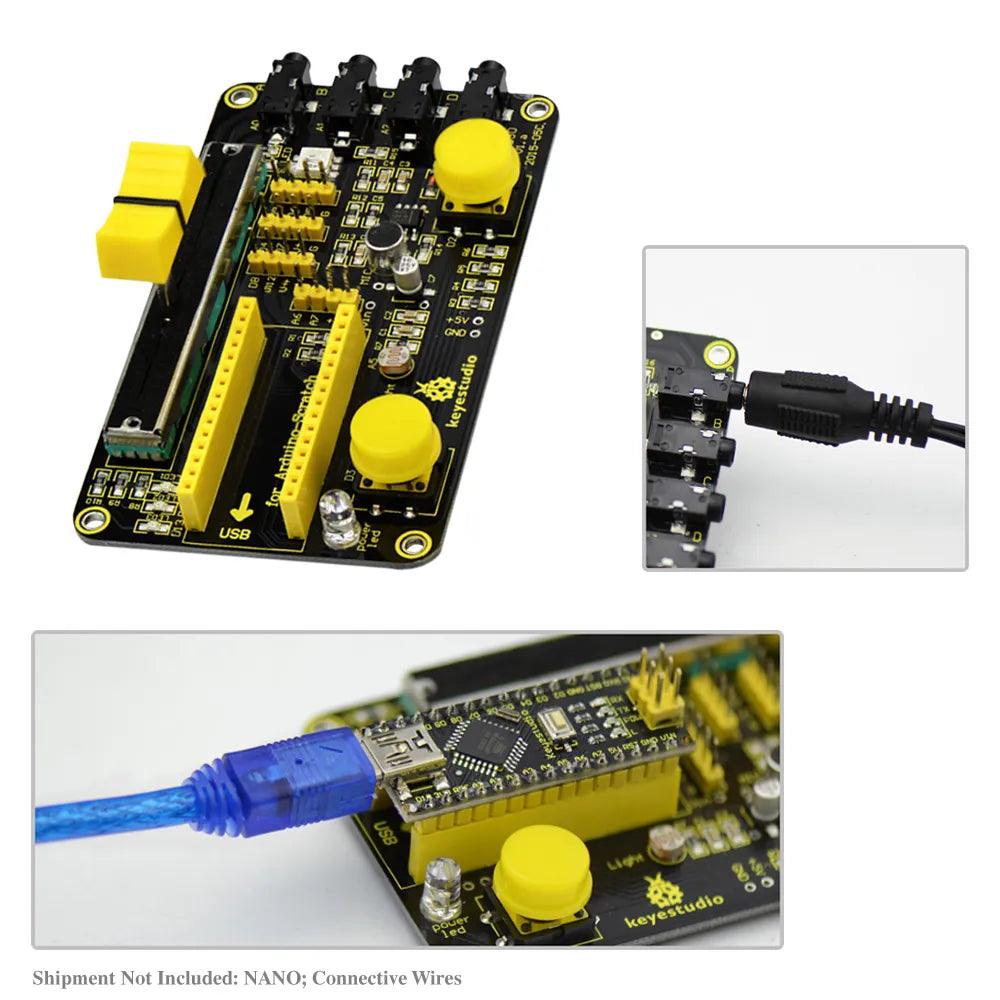 Keyestudio Scratch Shield board for Arduino Nano - OpenELAB