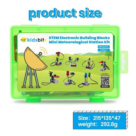 Kit de mini station météorologique de blocs de construction électroniques Kidsbits STEM