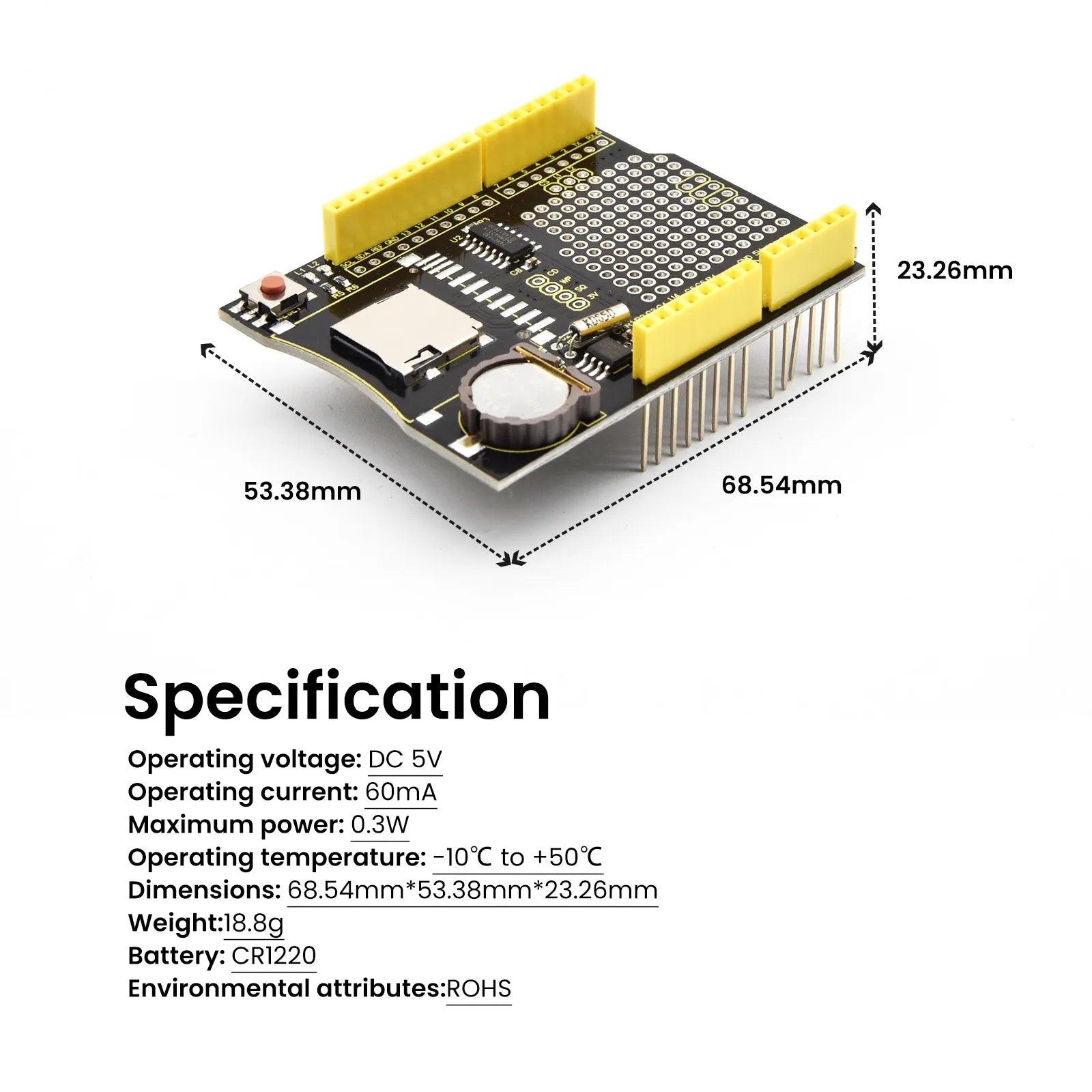 Keyestudio Expansion Board+TF Card for Data Recording - OpenELAB