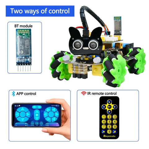 Keyestudio 4WD Mecanum Robot Car for Arduino STEM - OpenELAB