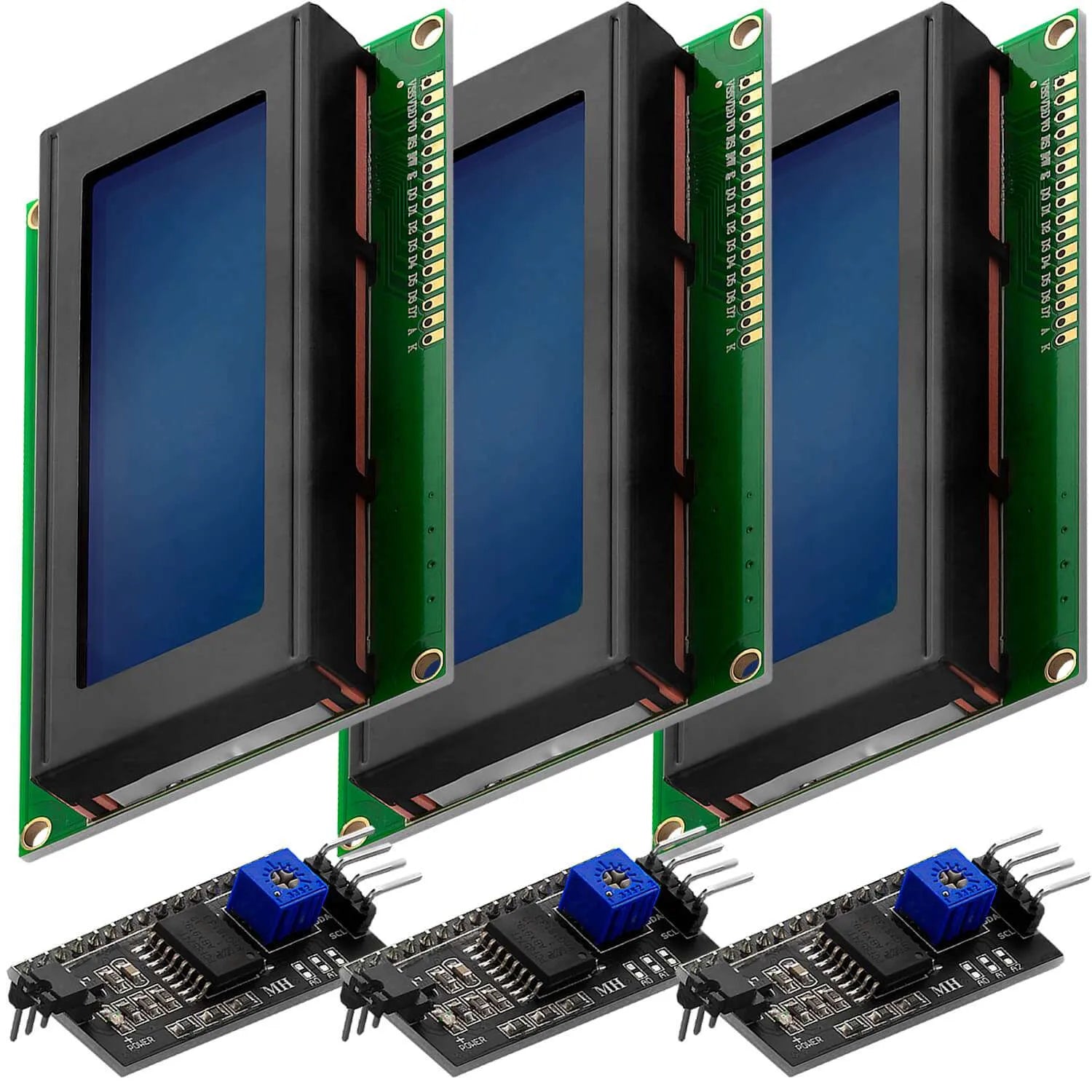 HD44780 2004 LCD Display Bundle 4x20 Characters - OpenELAB