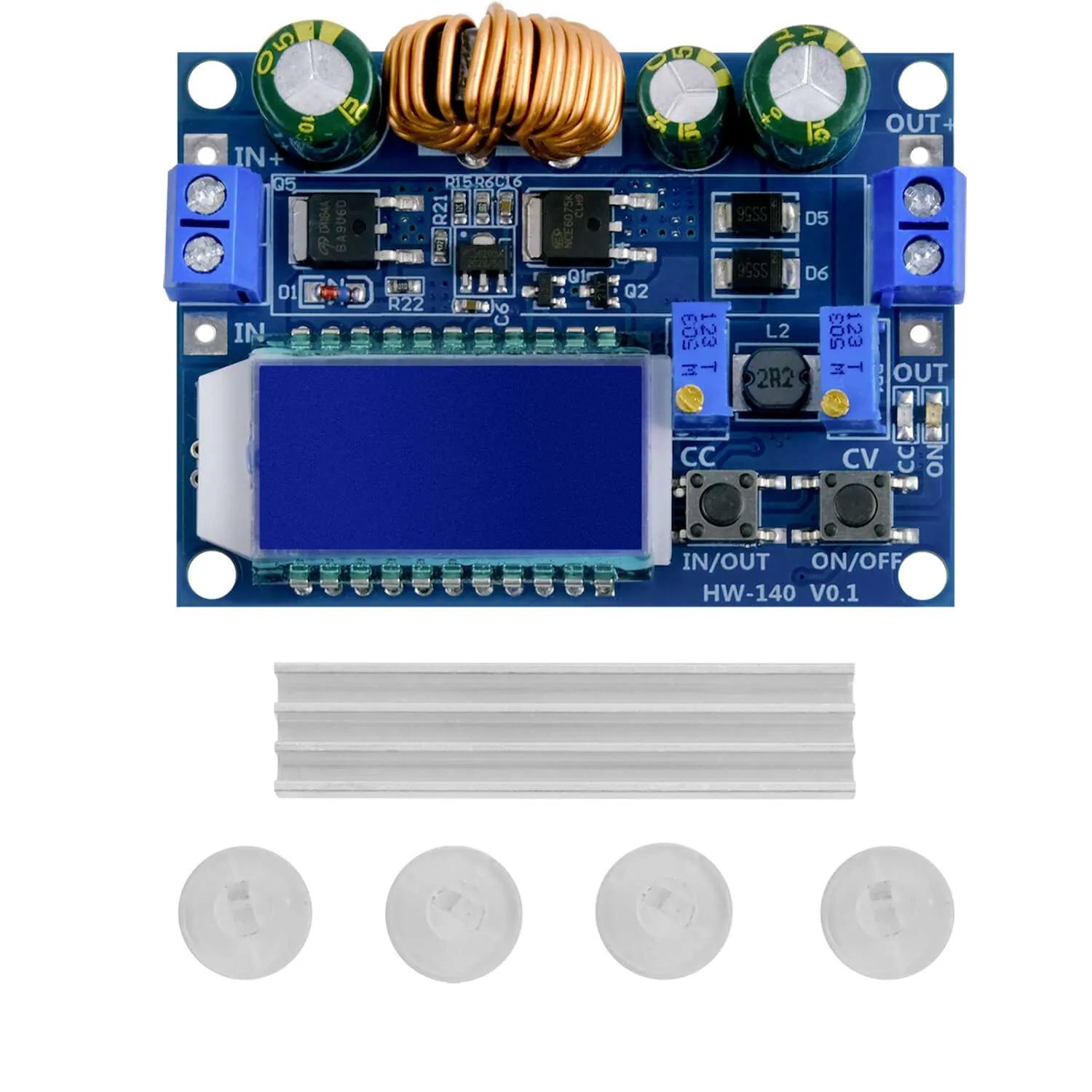 HW-140 DC-DC Buck Boost Converter Step Up/Down, LCD display - OpenELAB