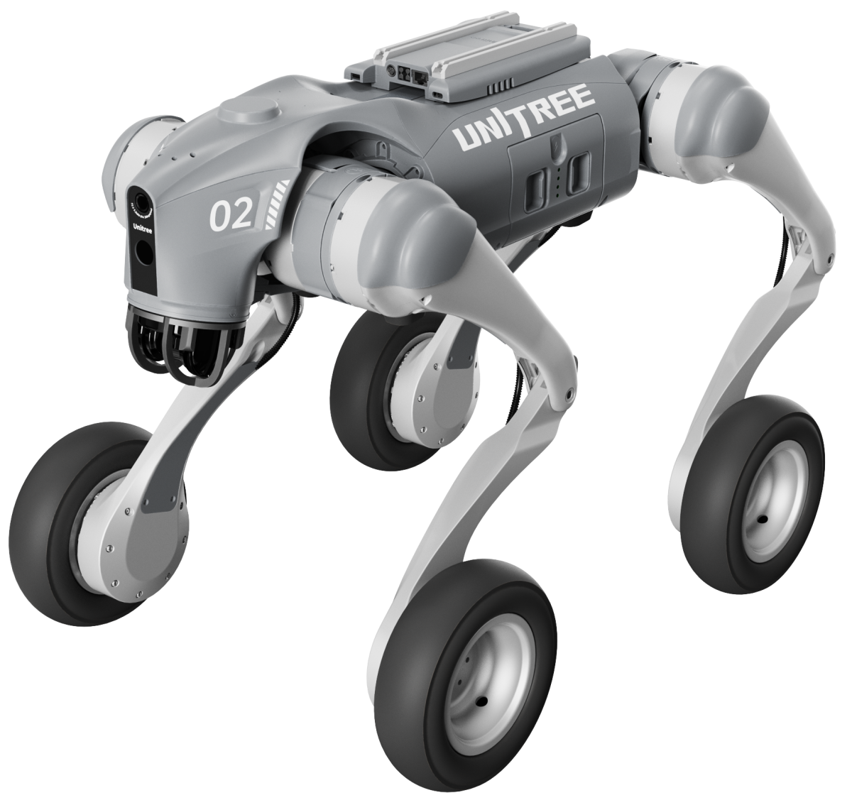 Unitree Go2W U1 Pyörillä varustettu robottikoira tekoälyllä ja älykkäällä ohjauksella