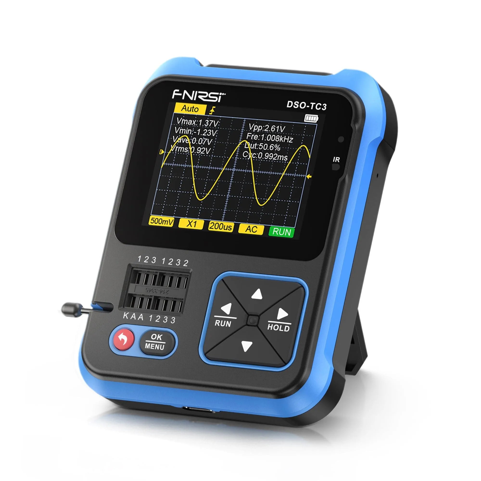 FNIRSI DSO-TC3 3-in-1 500kHz Handheld Oscilloscope