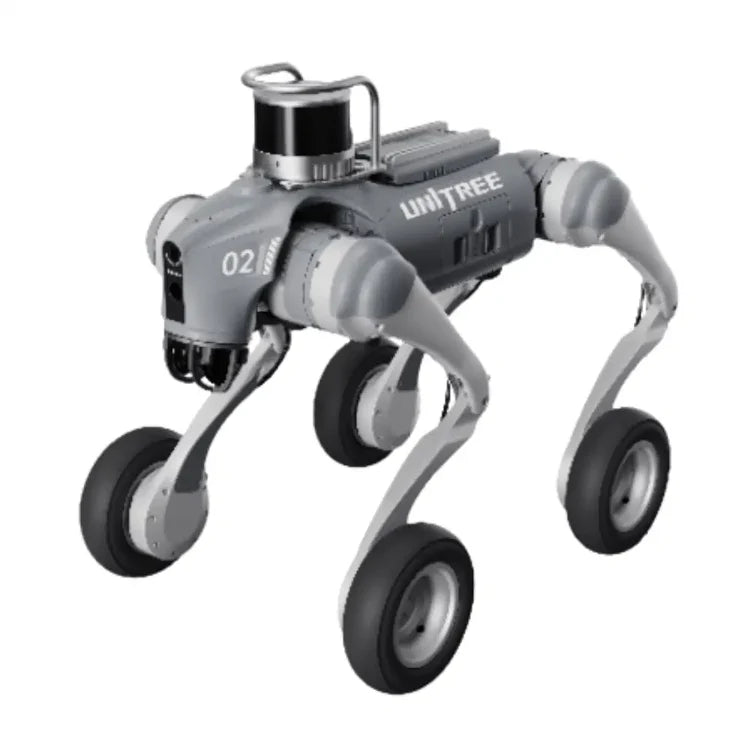 Unitree Go2W U4 Pyörillä varustettu robottikoira tekoälynavigoinnilla ja älykkäällä liikkuvuudella