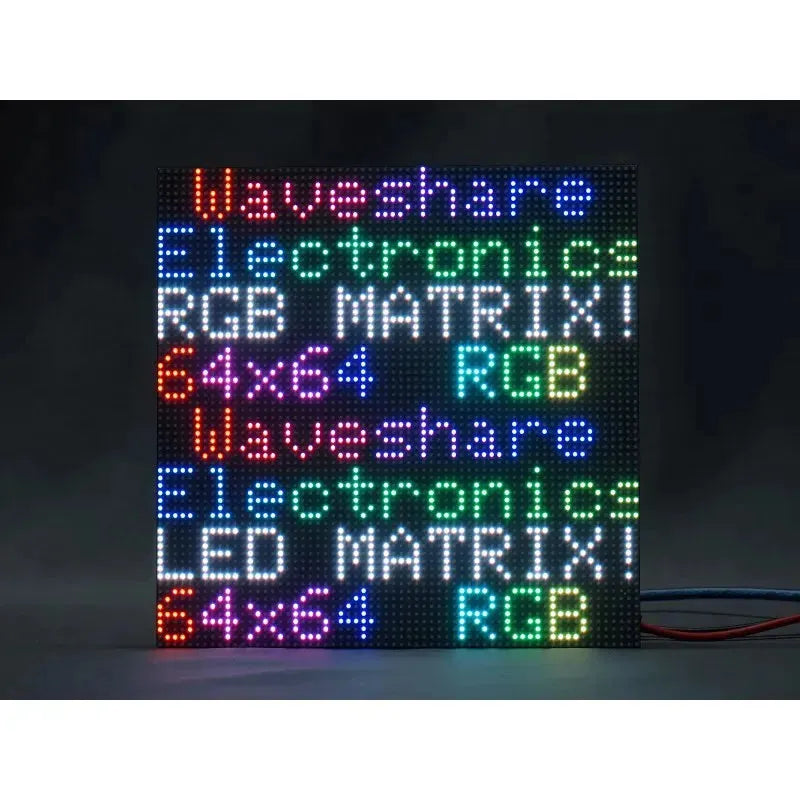 Panel de matriz LED RGB a todo color, paso de 3 mm, 64 × 64 píxeles, brillo ajustable
